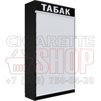 Шкаф для продажи электронных сигарет с рулонной шторкой и восемью уровнями полок в закрытом состоянии