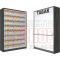 Шкаф с синхронизированными дверями для реализации электронных сигарет с восемью уровнями полок