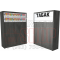 Шкаф с синхронизированными дверями для торговли электронными сигаретами с двумя уровнями полки и высокой тумбой