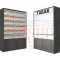 Шкаф с синхронизированными дверями для реализации электронных сигарет с шестью уровнями полки и подтоварной тумбой с распашными дверцами