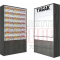Шкаф с синхронизированными дверями для реализации электронных сигарет с семью уровнями полки и подтоварной тумбой с выдвижными ящиками