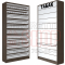 Шкаф для сигаретных изделий с одиннадцатью уровнями полок с синхронными створками