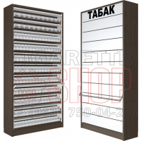 Шкаф для табачных изделий с 11-ю уровнями полок с синхронными створками